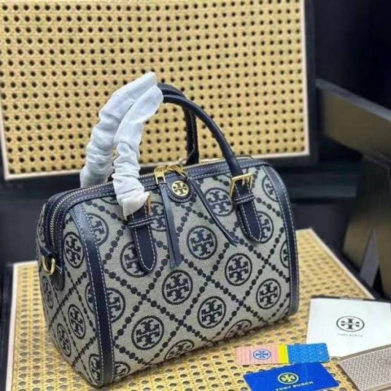 Toryburch Mini T Monogram Barrel Bag Blue-T928