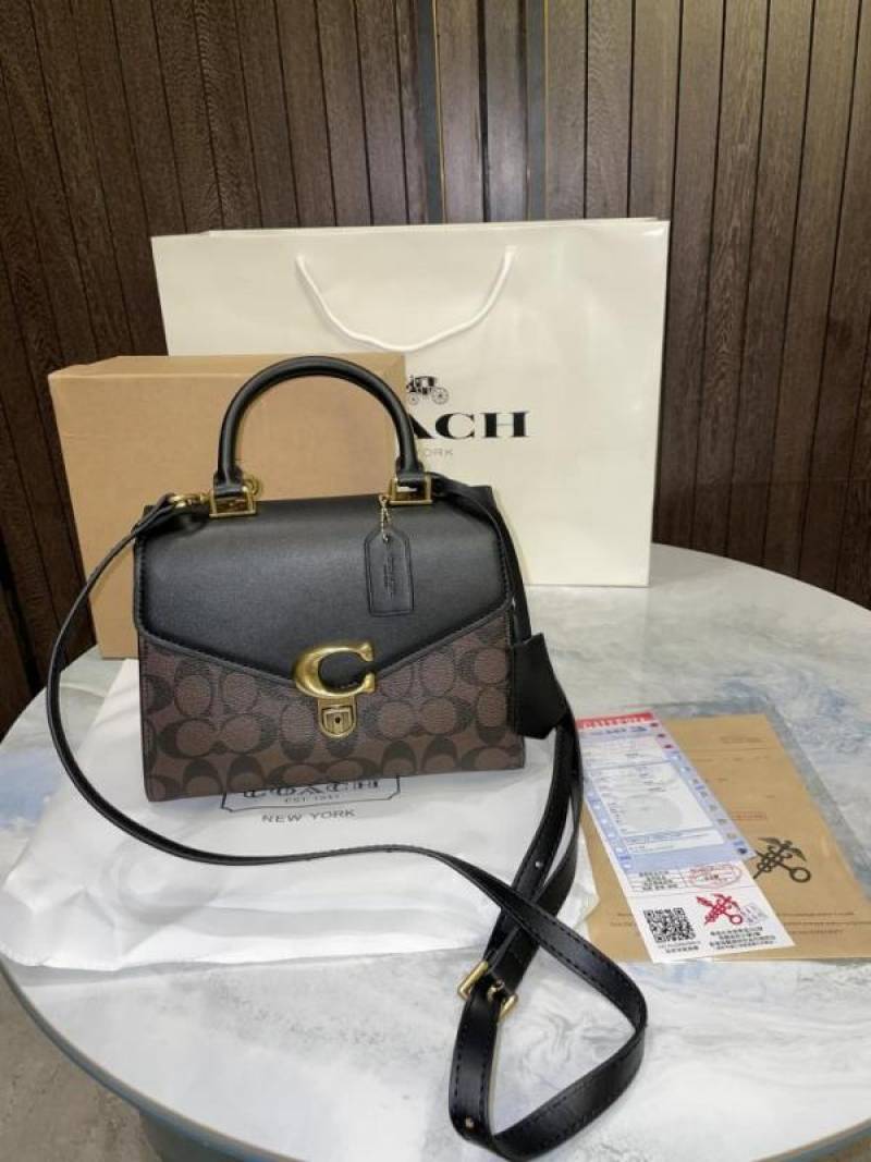 coac_h sammy 21 signature tophandle bag Comes with Extra long sling with box 26979 brown