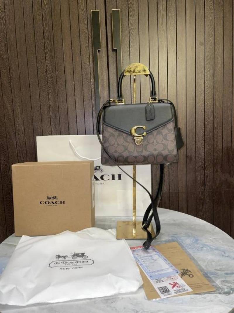 coac_h sammy 21 signature tophandle bag Comes with Extra long sling with box 26979 brown
