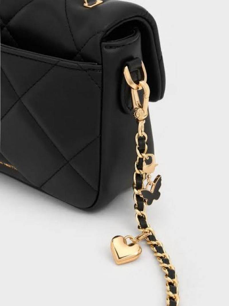 CHARLES_KEITH_HEARTCHAIN_Black_BAG_PREMIUM_WITH_GIFT_BOX