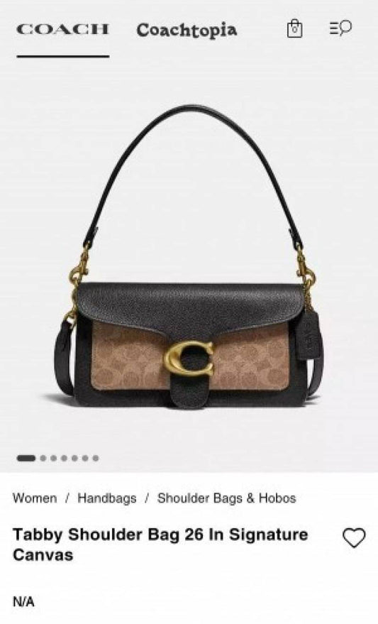 Coach_tabby_sig_cc_26_leather_shoulder_bag_with_box_premium_Quality