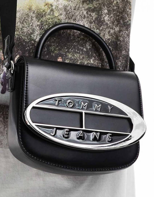 TOMMY JEANS HILFIGER PREMIUM BLACK CROSS BODY WITH BOX