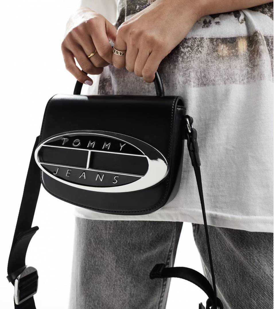 TOMMY JEANS HILFIGER PREMIUM BLACK CROSS BODY WITH BOX