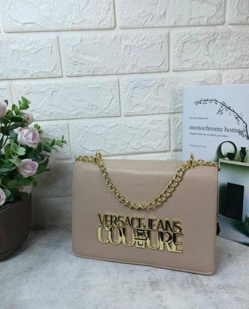 Versace Jeans Couture Saffiano Lock Crossbody Bag With OG Gift Box & Dust Bag