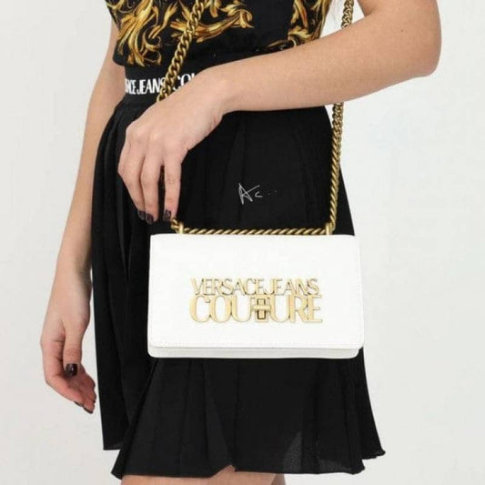 Versace Jeans Couture Saffiano Lock Crossbody Bag With OG Gift Box & Dust Bag