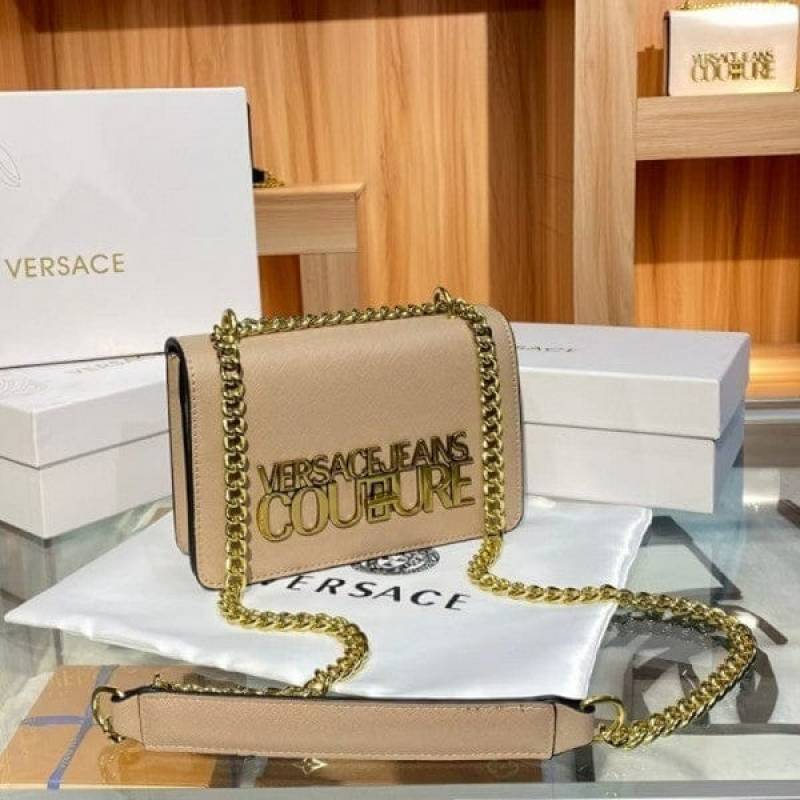 Versace Jeans Couture Saffiano Lock Crossbody Bag With OG Gift Box & Dust Bag