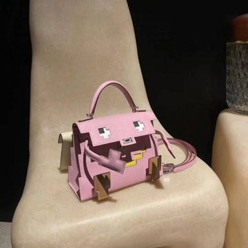 Hermes Kelly Doll Picto 25 Handbag. 3020 Plum