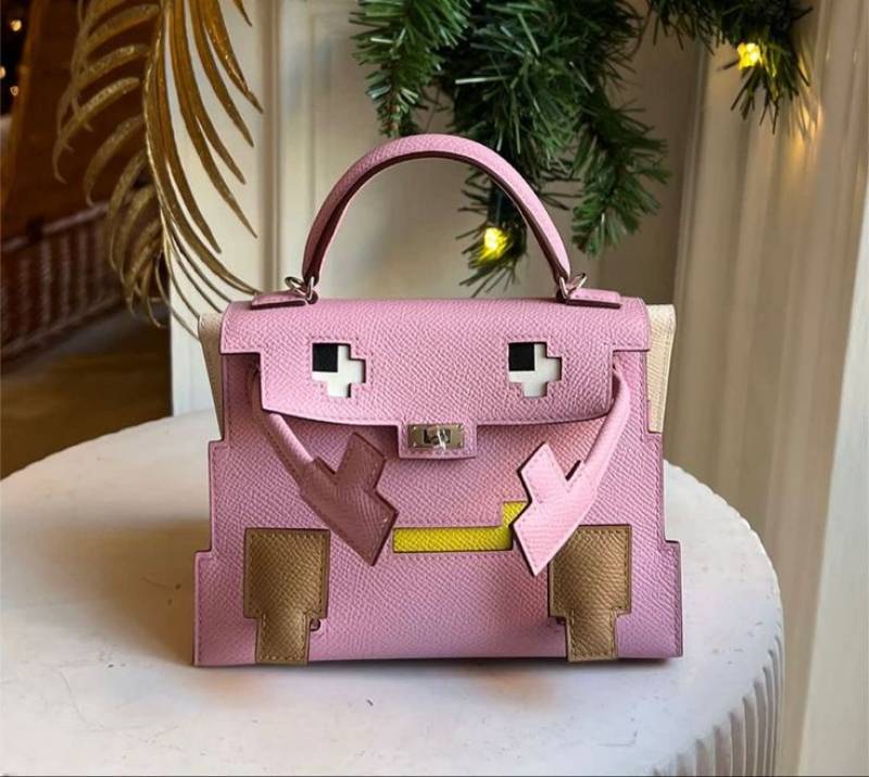 Hermes Kelly Doll Picto 25 Handbag. 3020 Plum
