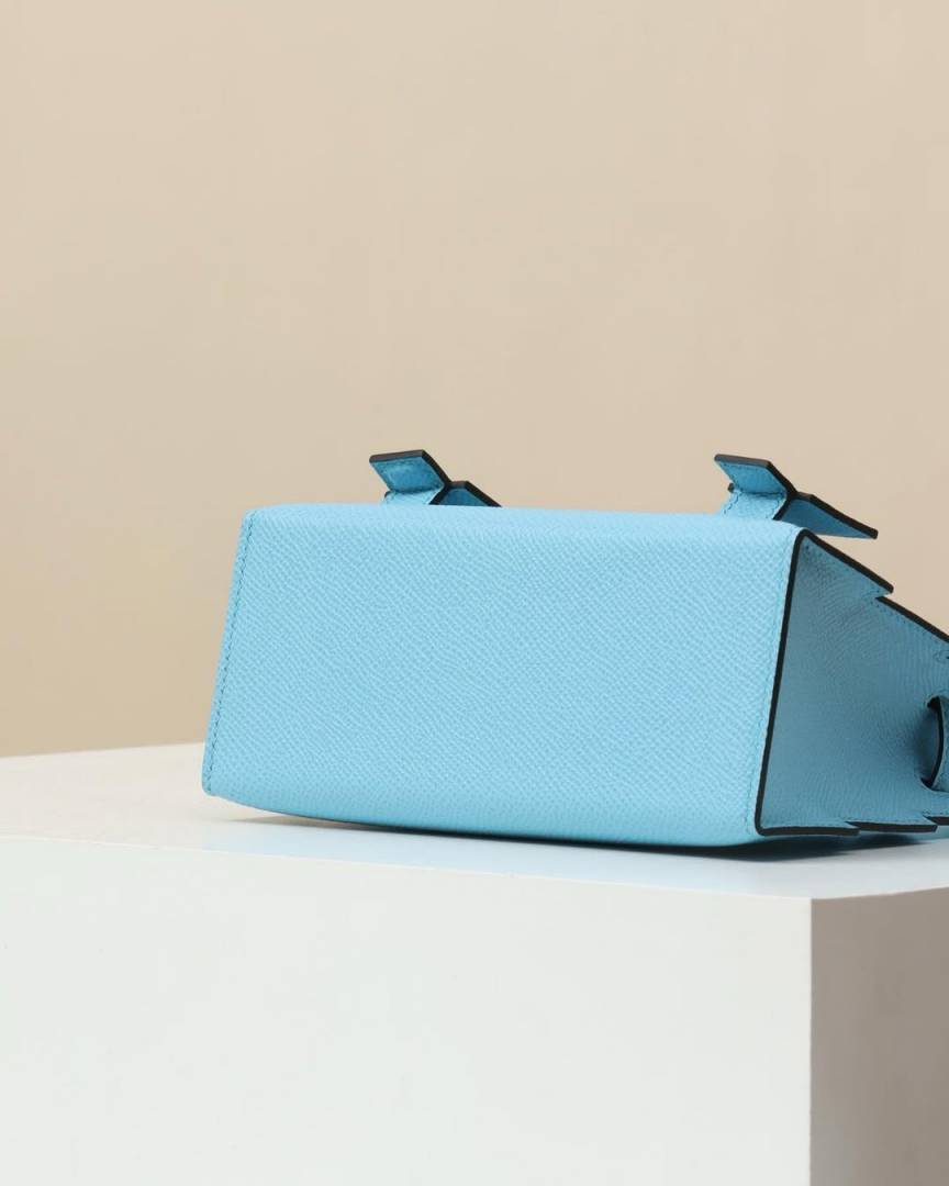 Hermes Kelly Doll Picto 25 Handbag 3020 Light Blue