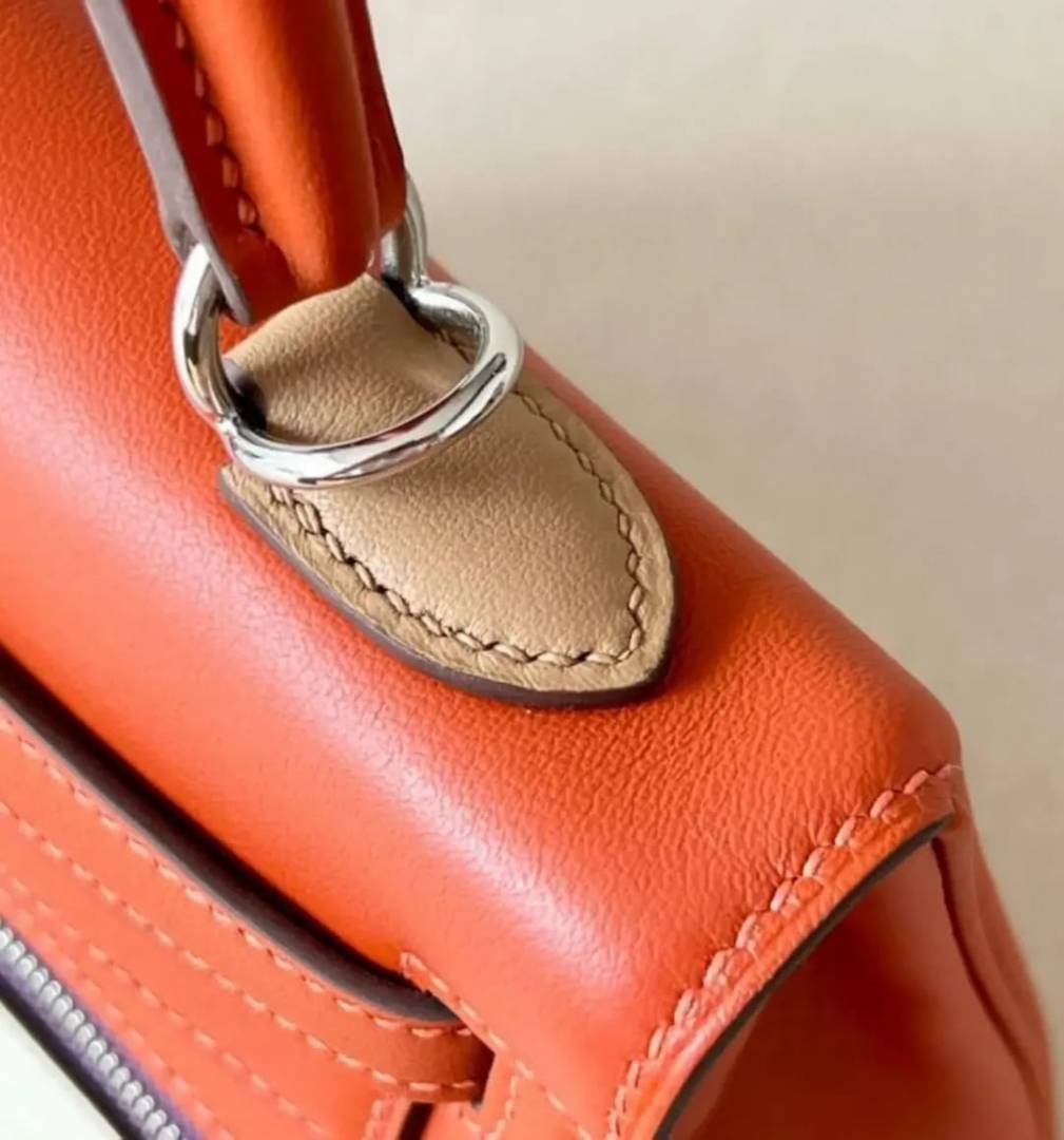 Herms Kelly Colormatic 25 Swift Orange Lime Cassis