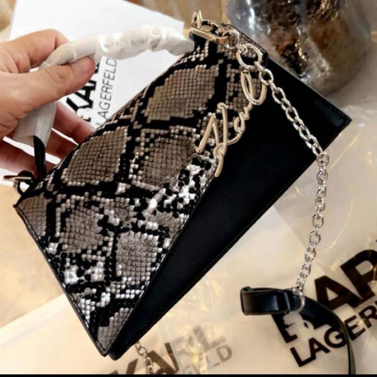 KARL LAGERFELD K Signature Slim Crossbody Bag Black Nickel