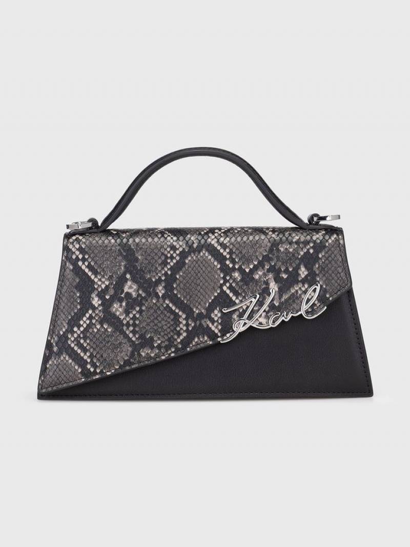 KARL LAGERFELD K Signature Slim Crossbody Bag Black Nickel