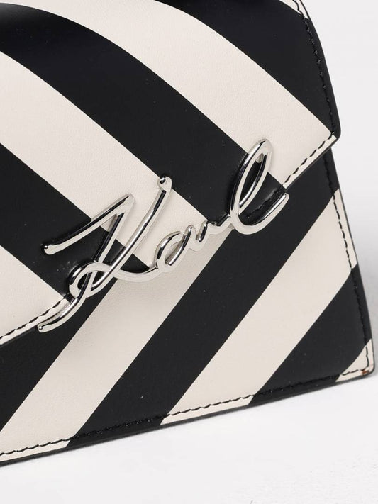 Karl Lagerfeld Signature Slim Leather CrossBody Bag