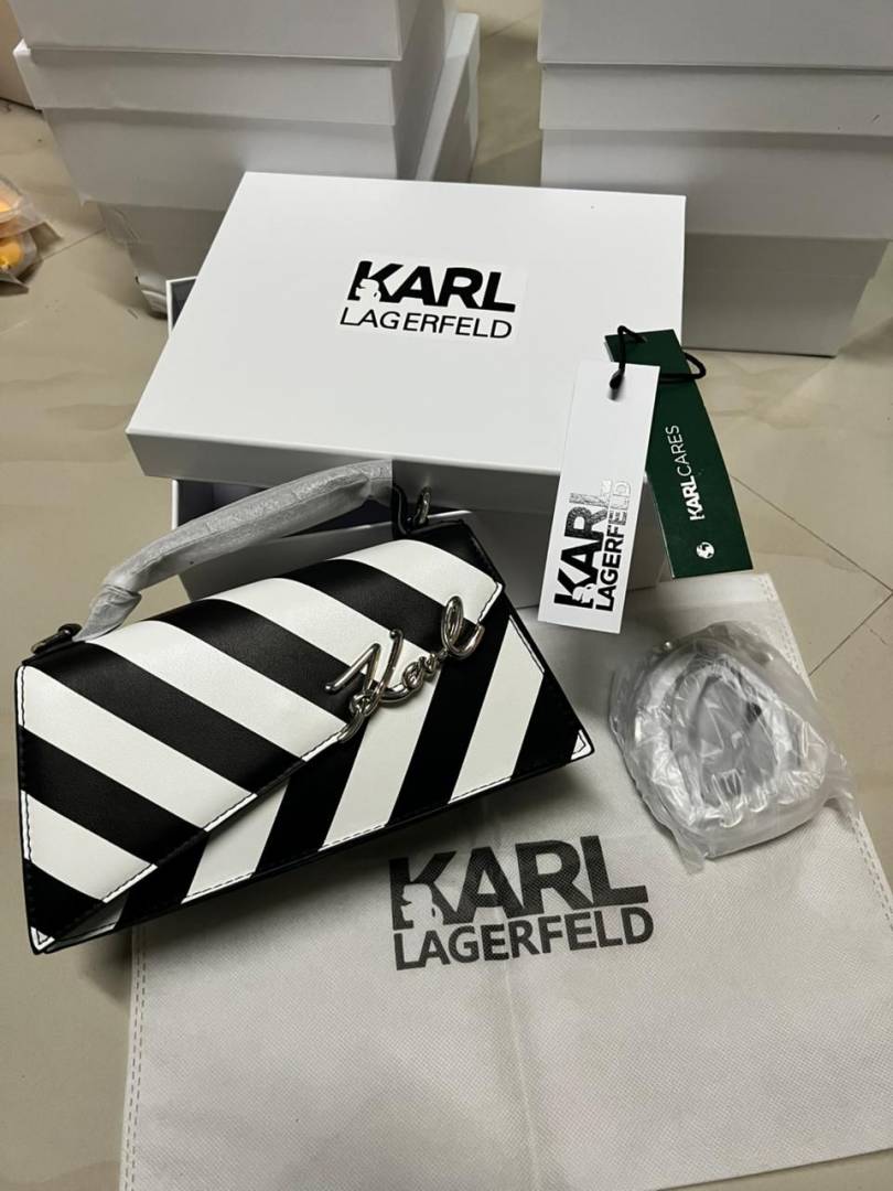 Karl Lagerfeld Signature Slim Leather CrossBody Bag