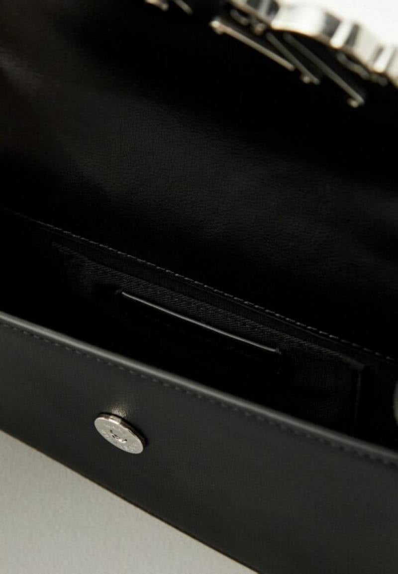 KARL LAGERFELD K Signature Slim Crossbody Bag Black Nickel