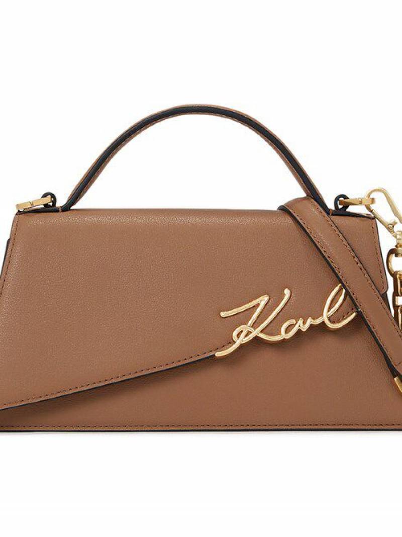 Karl Lagerfeld Signature Slim Leather CrossBody Bag
