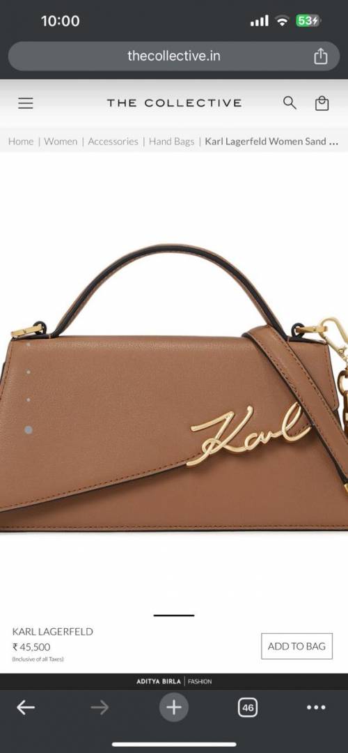 Karl Lagerfeld Signature Slim Leather CrossBody Bag