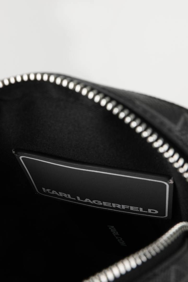 Karl Lagerfeld graphic crossbody bag.