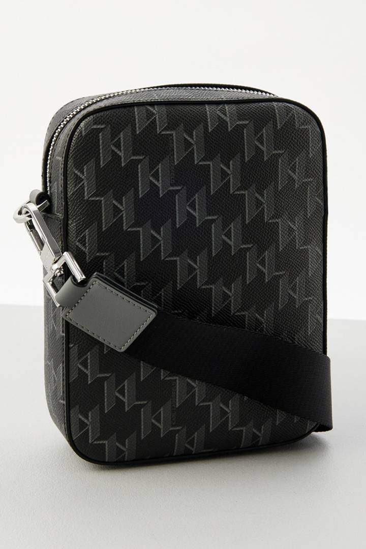 Karl Lagerfeld graphic crossbody bag.