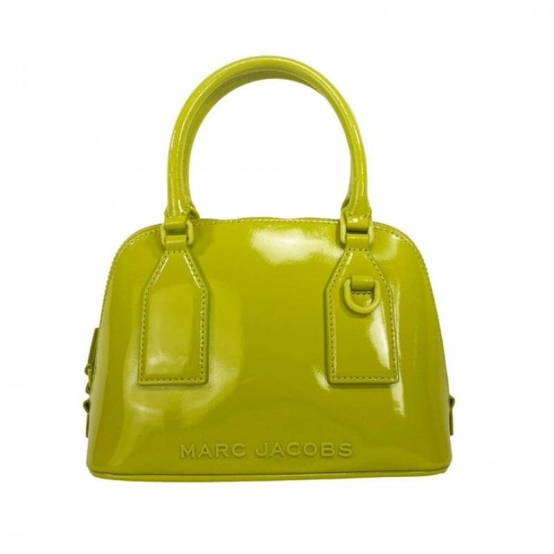 Marc Jacobs Bag Small Citronelle Patent Leather Dome Satchel Crossbody