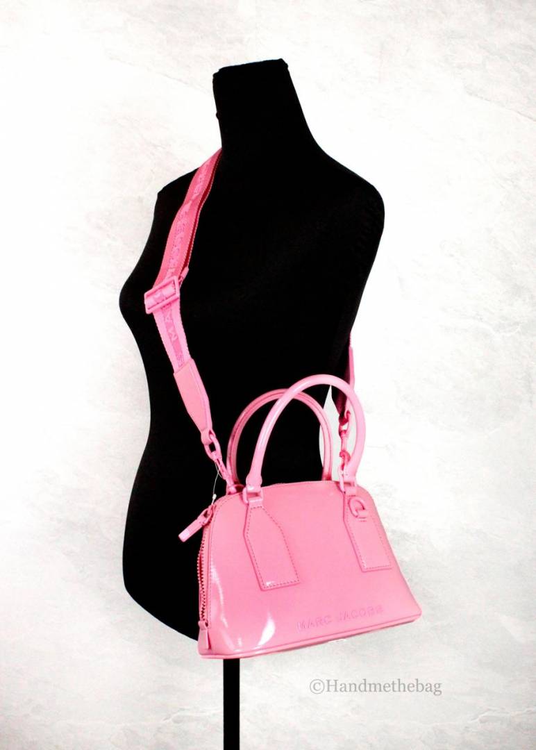 Marc Jacobs Small Citronelle Patent Leather Dome Satchel Crossbody Bag