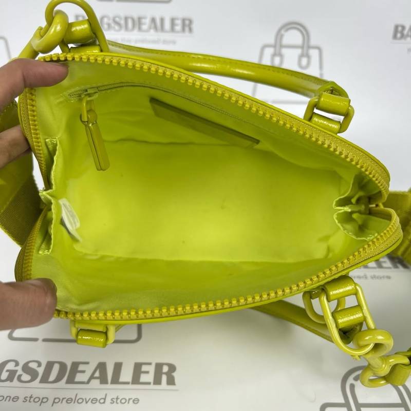 Marc Jacobs Bag Small Citronelle Patent Leather Dome Satchel Crossbody