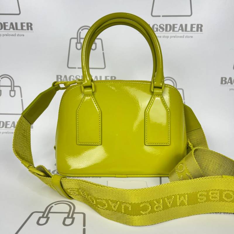 Marc Jacobs Bag Small Citronelle Patent Leather Dome Satchel Crossbody