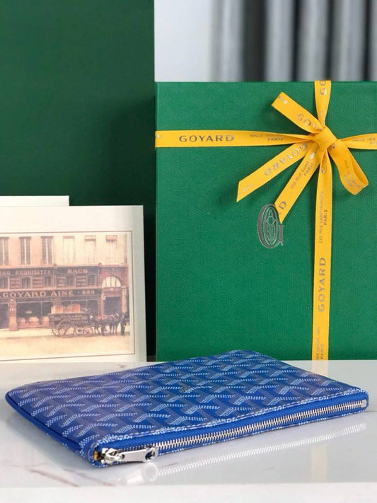 Goyard Snat PM Pouch in blue Goyardine