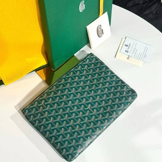 Goyard Snat MM pouch in Green Goyardine