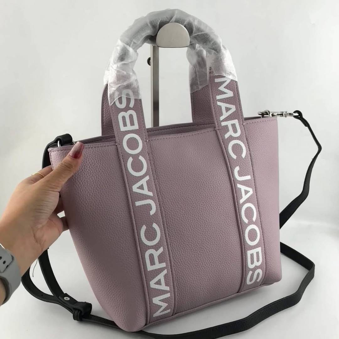 Marc Jacobs Small Pebble Leather Tote with Detachable Crossbody Strap