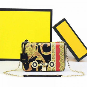 Versace Jeans Couture Barocco Print Shoulder Bag Black-red 89915