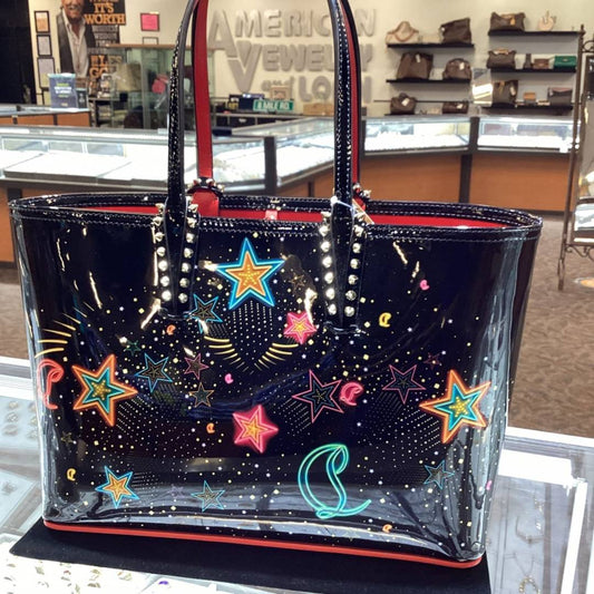 CHRISTIAN-LOUBOUTIN Small TOTE CALF Leather And SPIKES