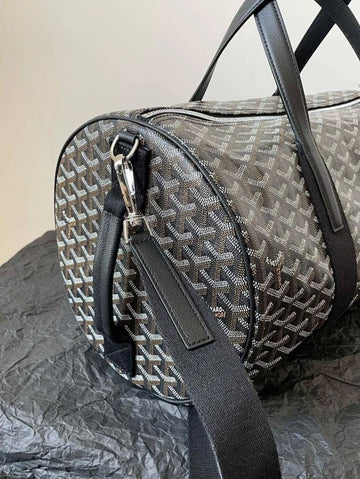 Goyard Barrel 40 Sports Bag Goyardine Black