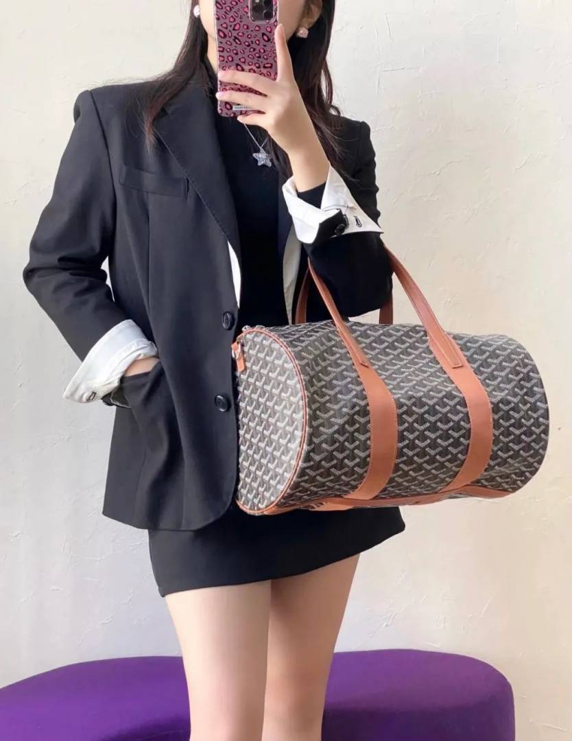 Goyard Barrel 40 Sports Bag Goyardine Tri Colour
