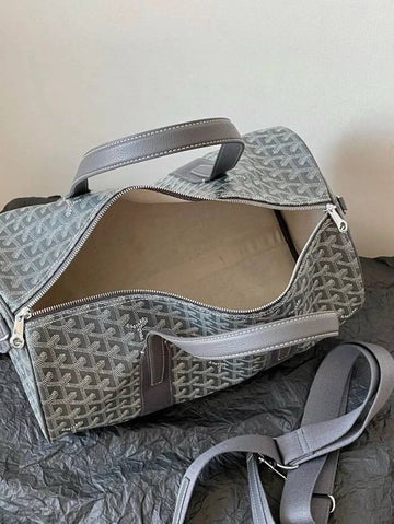 Goyard Barrel 40 Sports Bag Goyardine Grey