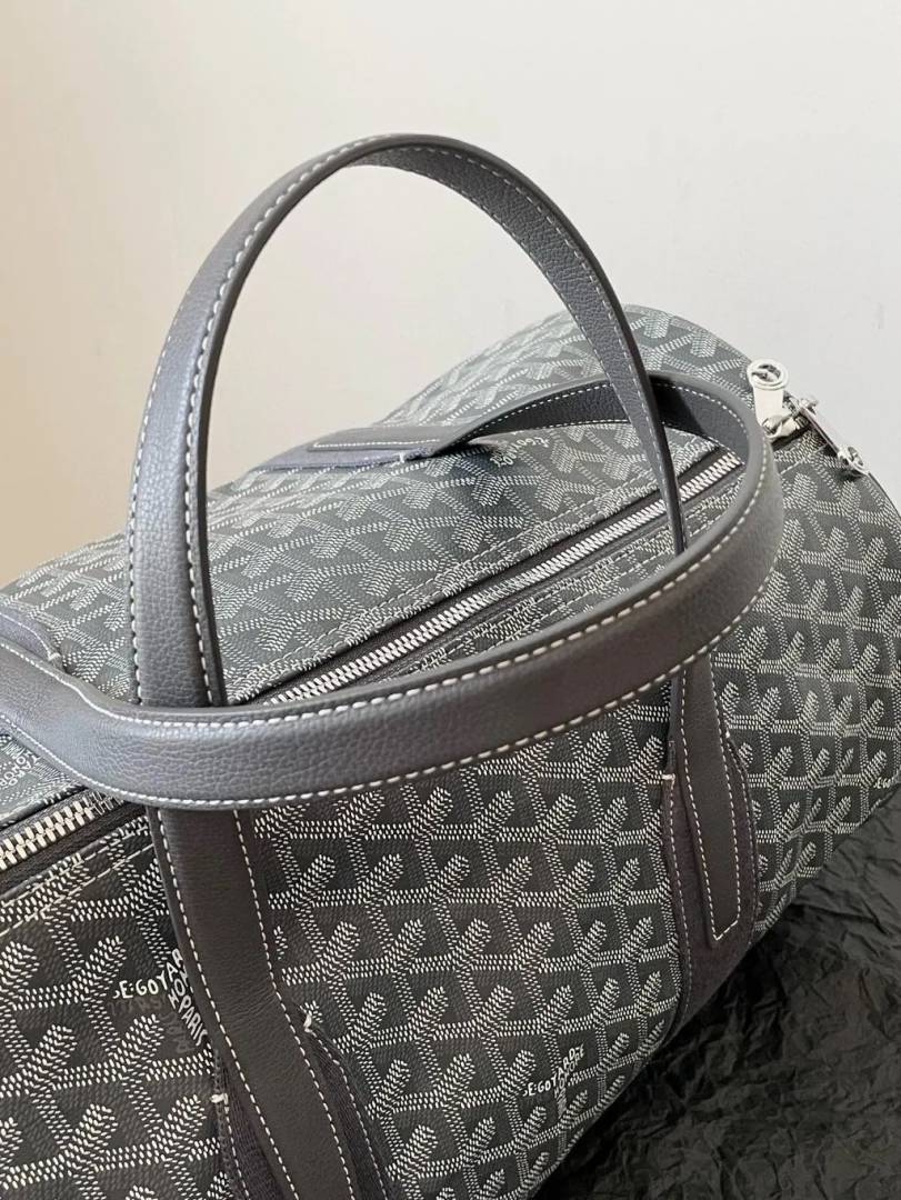 Goyard Barrel 40 Sports Bag Goyardine Grey