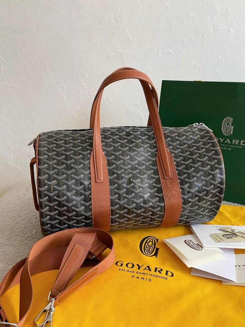 Goyard Barrel 40 Sports Bag Goyardine Tri Colour