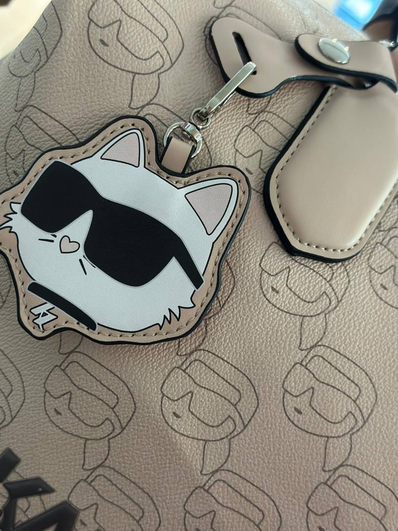 Karl Lagerfeld KIkonik 2.0 Logo Large Tote bag beige