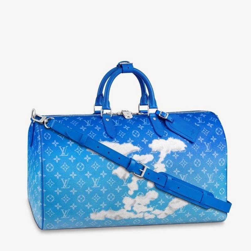Vuitton Keepall Bandouliere Clouds Monogram 50 Blue