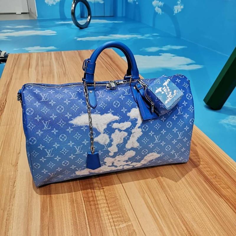 Vuitton Keepall Bandouliere Clouds Monogram 50 Blue