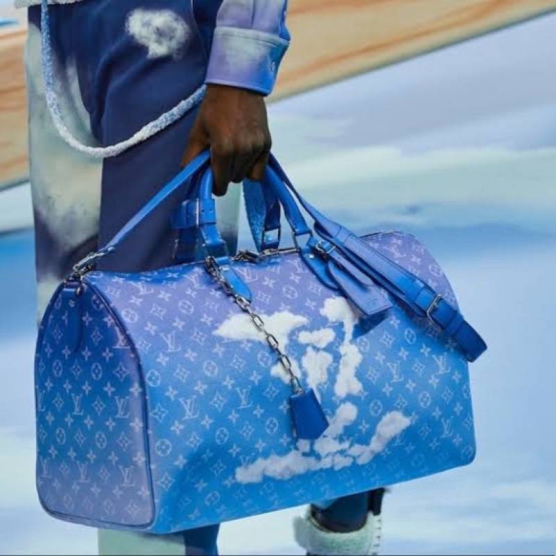Vuitton Keepall Bandouliere Clouds Monogram 50 Blue