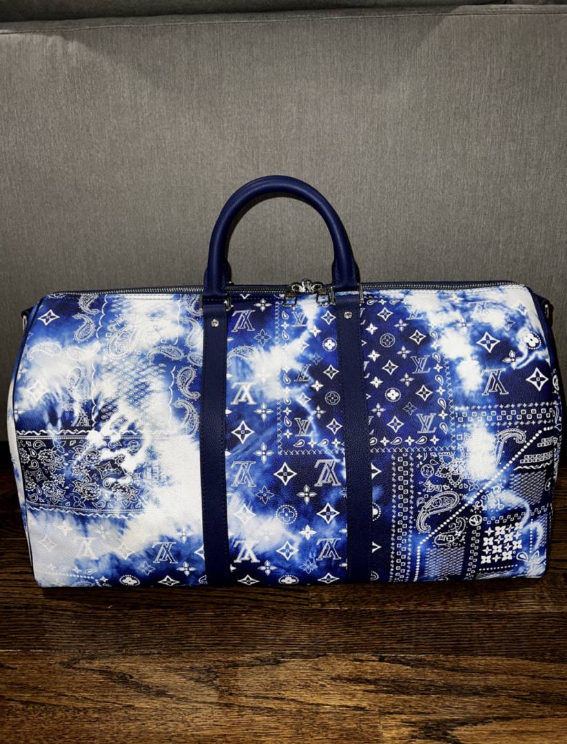 Vuitton Keepall Bandouliere 50 Monogram Bandana Logo Weekend Travel Bag