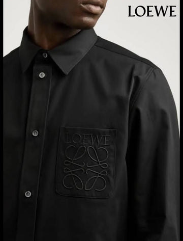 loewe Black Embroidry Logo Premium Shirt