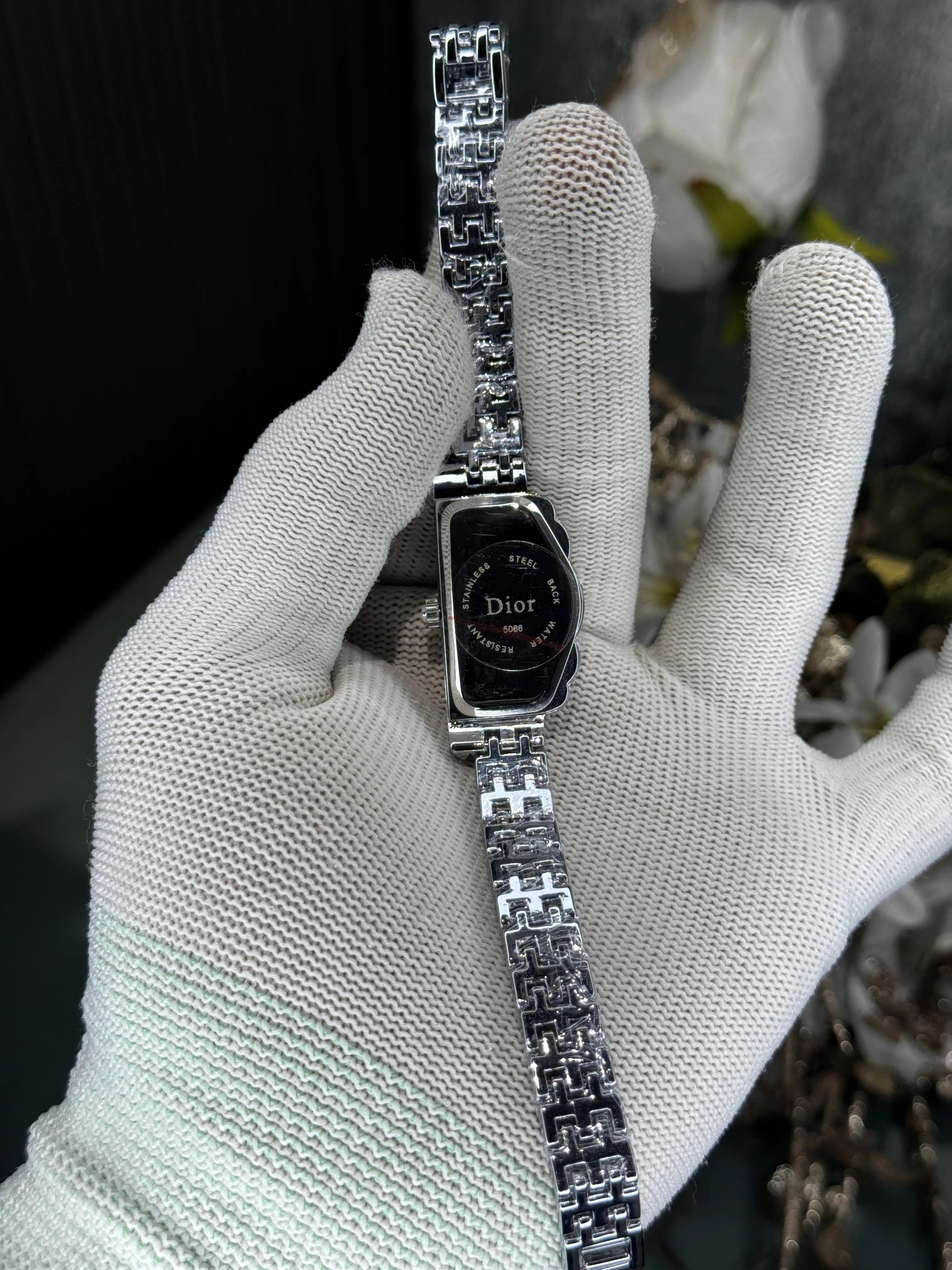 Dio r Silver Green Diamond Premium Watch