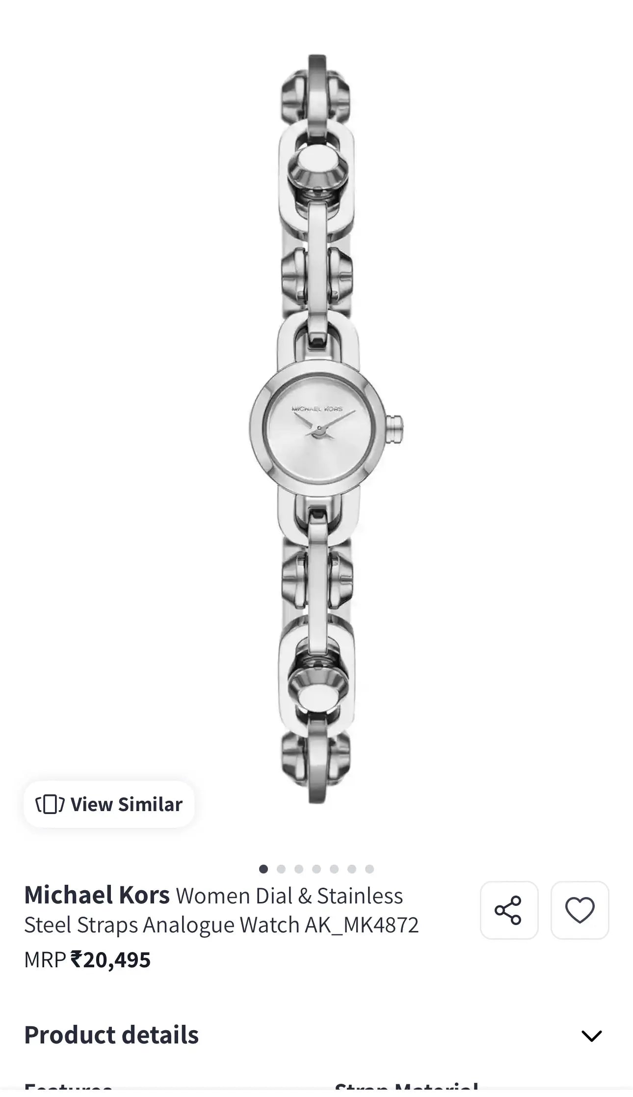 Michael Kors Astor Chrome White Premium Ladies Watch