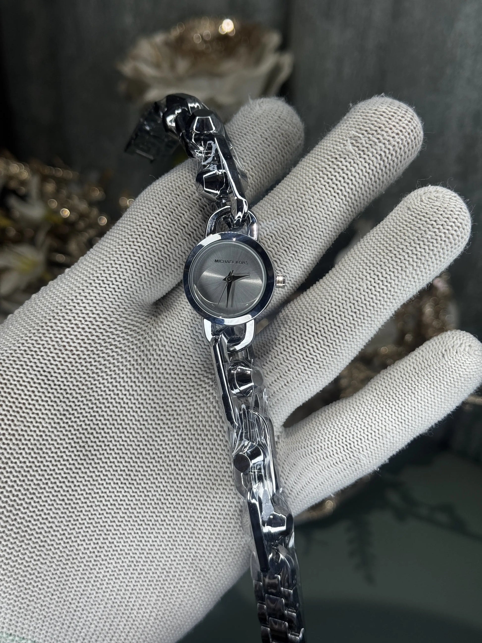 Michael Kors Astor Chrome White Premium Ladies Watch