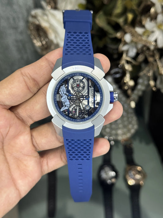 Jacob&Co. Cr7 Silver Blue Quartz Premium Watch