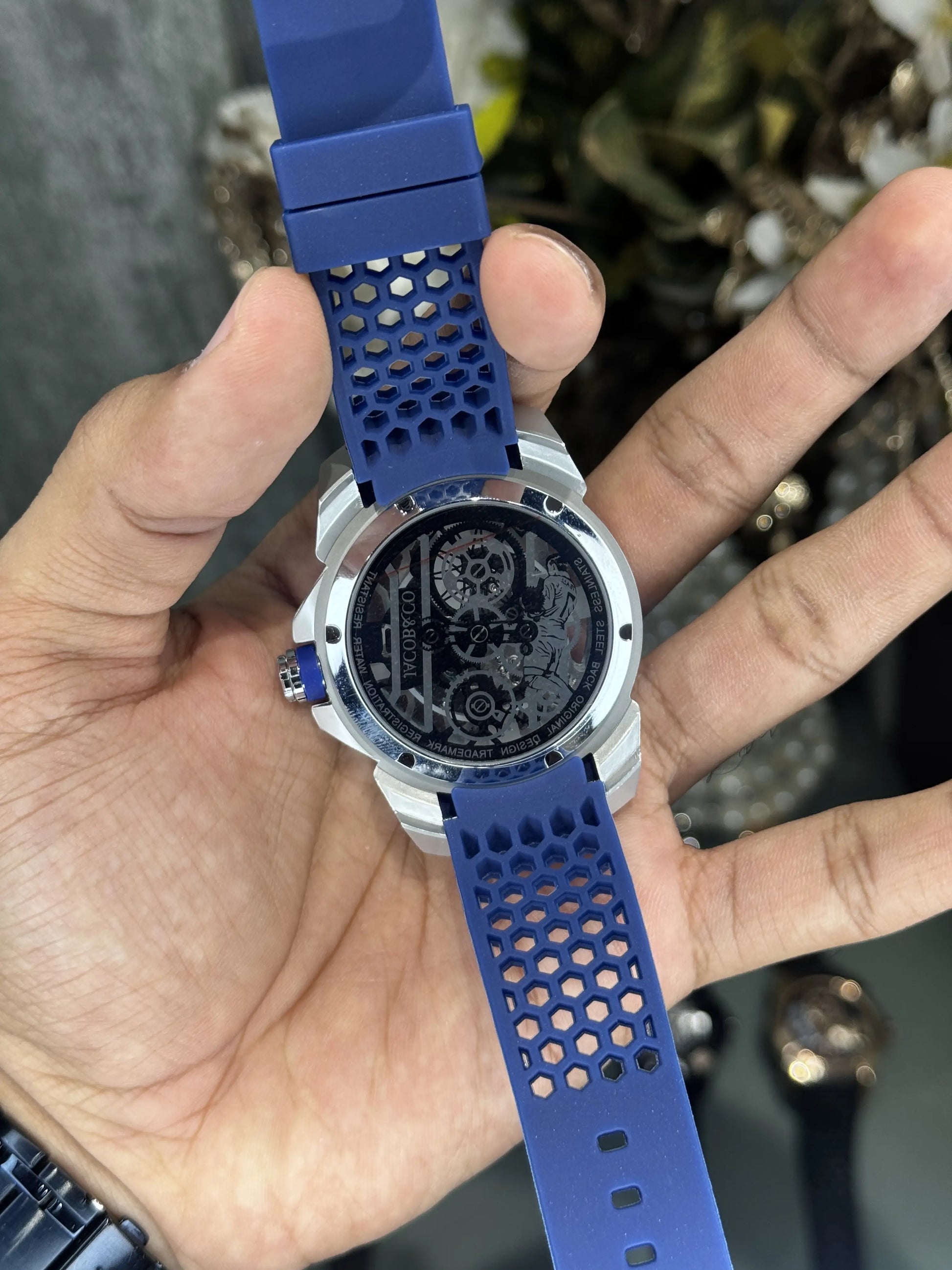 Jacob&Co. Cr7 Silver Blue Quartz Premium Watch