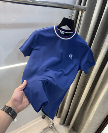 Karl Lagerfeld Petrol Blue Logo Work Premium T-Shirt