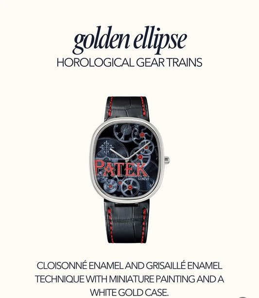 Patek Phillippe Golden Ellipse Horological Gear Trains Premium Watch